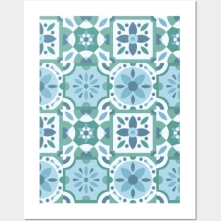 Azulejo #23- vector Portuguese Moorish pattern Posters and Art